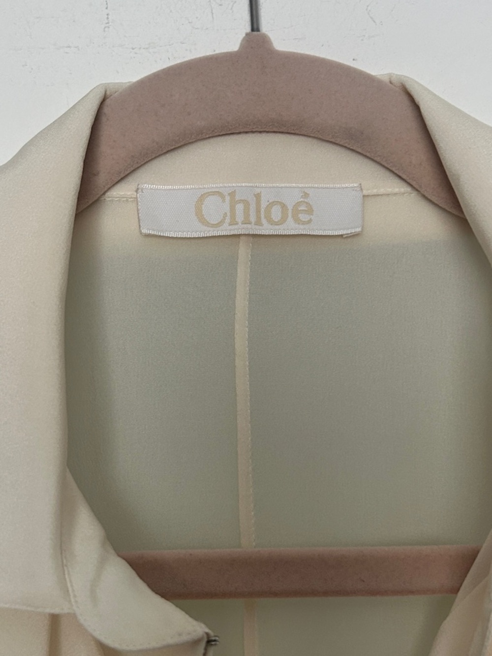 CHLOE sheer silk sleeveless ruffle blouse 38 fr or 6 USA. - Picture 4 of 8